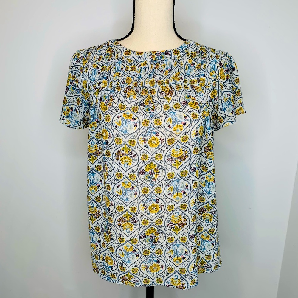 Women’s WAYF pembrooke pintuck blouse  multi color